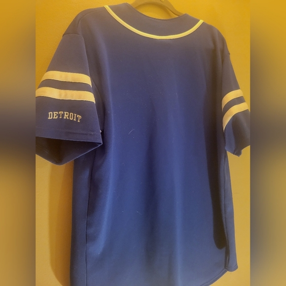 Detroit Tigers Cooperstown Collection Blue Jersey Size XL - Picture 4 of 4